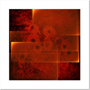 Abstract fiery landscape Posters and Art